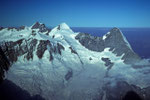 Jungfrau 4158 m, Mönch 4107 m und Eiger 3970 m