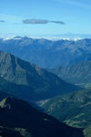 Blick nach Süden bis Monte Viso  3841 m - Entfernung ca. 150 km -