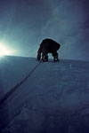 Schwarzhorn (Corno Nera) 4322m - in der Steilwand zum Gipfel -