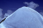 Breithorn West 4165m mit  vielen Bergsteigern