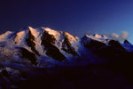 Piz Palü "Das Silberschloss des Engadins" bei untergehender Sonne