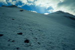 Aufstieg zum Gipfel  5165 m auf dem Gipfeleisfeld