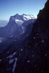 Wetterhorn 3701 m mit Eiger Nordwand vom Westgrat 