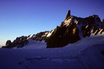 Dent du Geant mit Rochefortgrat bei untergehender Sonne