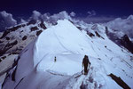 Blick vom Breithorn West  4165m über den Ostgrat zum Mittelgipfel 4160m