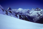 Abschiedsblick Matterhorn 4478 m bis Zinalrothorn 4221 m