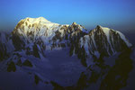 Montblanc 4807m bei Sonnenaufgang  vom Rochefortgrat