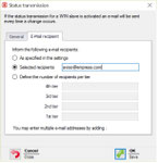 Configuración para envío de Correo Electrónico
