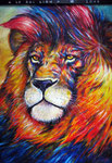 Le roi lion peinture sur toile de jute