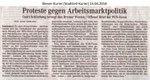 "Proteste Gegen Arbeitsmarktpolitik" Weser Kurier 13.04.2014