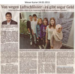 Von wegen Luftschlösser - es gibt sogar Geld "Weser Kurier 24.02.2011"
