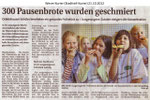 300 Pausenbrote wurden geschmiert "Weser Kurier 21.10.2012"