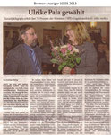 Ulrike Pala gewählt "Bremer Anzeiger 10.03.2013"