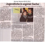 Jugendliche in eigener Sache "Bremer Westen 09.02.2011"