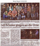 343 Schüler gingen an die Urne "Weser Report 14.04.2013"