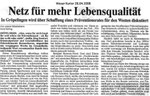 Netz für mehr Lebensqualität "Weser Kurier 28.04.2008"