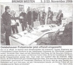 Oslebshauser Polizeirevier jetzt offiziell eingeweiht "Bremer Westen 23.11.2006"