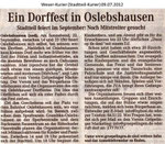 Ein Dorffest in Oslebshausen "Weser Kurier 09.07.2012"