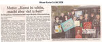 Motto: "Kunst ist schön, macht aber viel Arbeit" "Weser Kurier 14.04.2008"
