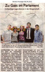Zu Gast im Parlament "Bremer Anzeiger 06.05.2012"
