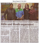 Bälle und Musik organisiert "Weser Report 17.02.2013"