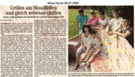 Grillen am Mosaikofen und gleich nebenan chillen "Weser Kurier 06.07.2009"