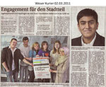 Engagement für den Stadtteil "Weser Kurier 02.03.2011"
