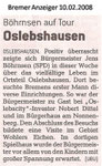 Böhrnsen auf Tour - Oslebshausen "Bremer Anzeiger 10.02.2008"