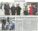 Am Ende der Kriminalitätsskala "Weser Kurier 18.08.2008"