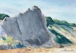 Kreidewand bei Kap Arkona Rügen Aquarellmalerei Aquarell Mecklenburg-Vorpommern Querformat
