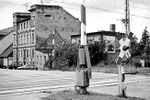 Alte Schranke in Greifswald, analoge Fotografie, schwarzweiß, Enno Franzius