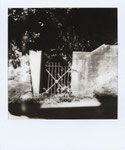 Tor Eisentor in Blankenese Hamburg Schwarzweißfoto Polaroidfoto B&W i-Type Film Sofortbild Sofortbildfotografie quadratisches Format