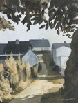 Weg in Ahrenshoop Mecklenburg-Vorpommern Acrylbild, Acrylmalerei, Acryl auf Acrylmalpapier 40 x 30 cm 2023 Enno Franzius