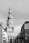 Der Greifswalder Dom von der Hunnenstraße aus gesehen, Foto, schwarzweiß, Enno Franzius