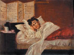 Jef Rosman, "Epilogue à la Française". Rimbaud convalescente dopo la sparatoria con Verlaine, ospitato dalla tabaccaia Pincemaille (1873)
