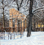 Nevicata nel Parco Ducale 09 - dim. 20x20 cm.