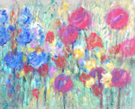 "Blumenhang", Öl auf Leinwand auf Holzrahmen, 80 cm x 100 cm (H x B)