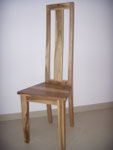 chaise en noyer contemporain assise bois
