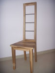 chaise en noyer contemporain assise bois
