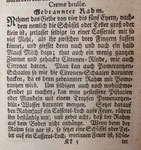 MASSIALOT, François Gebrannte Creme oder Creme brûlée Teil I 1747