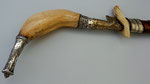 Item #W0127 gayo rentjong rencong dagger ivory ivoor hippo hulu silver brass enamel