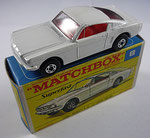 Matchbox 08A Ford Mustang - weiß / Einrichtung rot