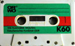 ORWO K60 Kassette weiß / Aufkleber grün  / 6-fach Verschraubung