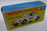 Matchbox 15A VW Käfer 1500 Saloon G-Box Superfast - Schriftzug schwarz