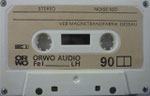 Kassette ORWO Fe I K90 (Dessau) / Gehäuse weiß /Fenster groß / 4 fach Verschraubung / 4 zeiliger Aufdruck