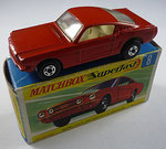 Matchbox 08A Ford Mustang -  orange /  Einrichtung elfenbein