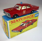 Matchbox 59C Ford Galaxie Fire Chief Car