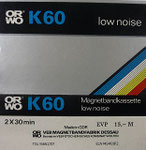 ORWO Einleger K60 VEB Magnetbandfabrik Dessau / ohne Qualitätssiegel / nachgestempelter Preis 15,- M