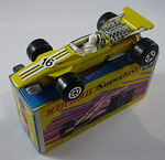 Matchbox 34A Formula 1 Racing Car / gelb / Aufkleber 16 - schwarz gelb / breite Räder