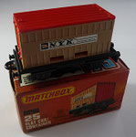 25C Flat Car Container hellbraun - Dach rot / NYK Aufkleber